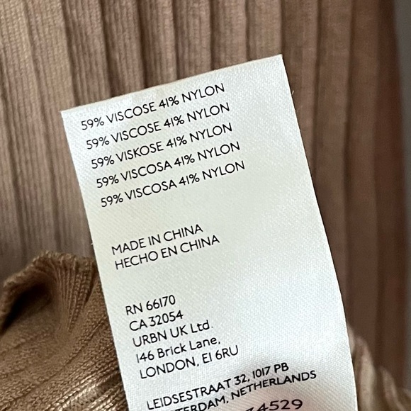 By Anthropologie • Caramel White Ribbed Polo Dress - Picture 8 of 9